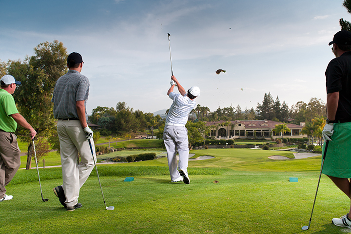 Golf Group Teeing off