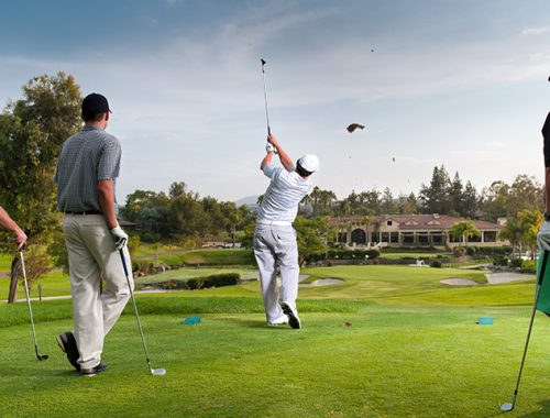 Golf Group Teeing off